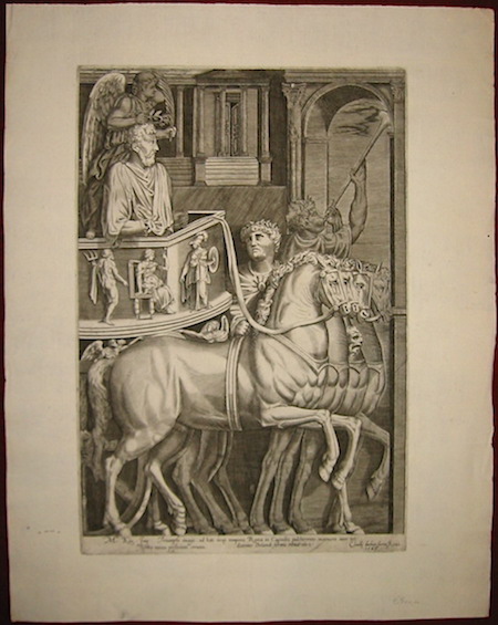 Anonimo (ed. Giovanni Orlandi, attivo tra il 1590 ed il 1640) M. Aur. Imp. Triumphi imago, ad haec uscque tempora Romae in Capitolio pulcherrimo marmore inter tot urbis ruinas posteritati servata 1602 Roma 